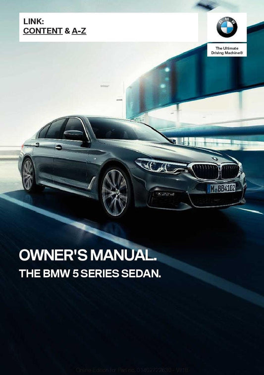 BMW 5 Series G30 2020 Owners Manual - English