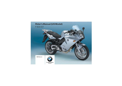 BMW F 800 ST Usa Model 2006 Riders Manual - Owners Manual - English