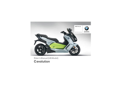 BMW C Evolution Usa Model 2016 Riders Manual - Owners Manual - English