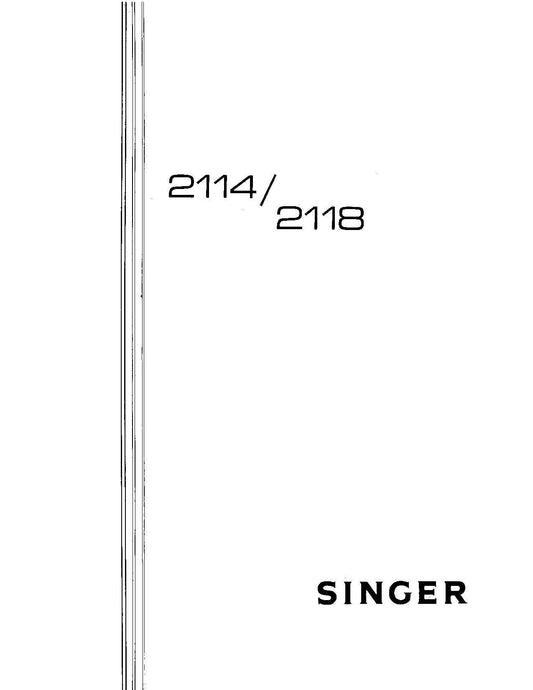 Singer 2114 - 2118 Sewing Machine Instruction Manual - User Manual - Complete User Guide - English