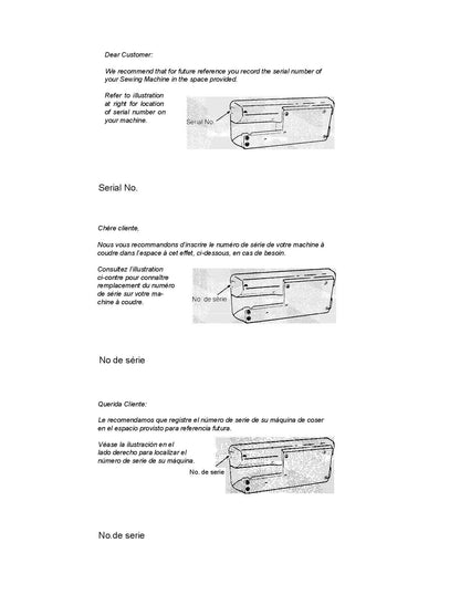 Singer 2010 Touch Tronic Sewing Machine Instruction Manual - User Manual - Complete User Guide - English - French - Spanish