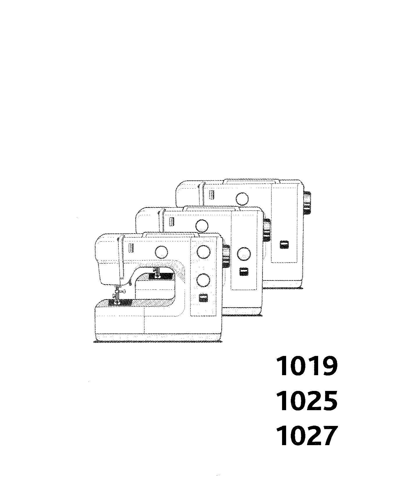 Singer 1019 - 1025 - 1027 Sewing Machine Instruction Manual - User Manual - Complete User Guide - English