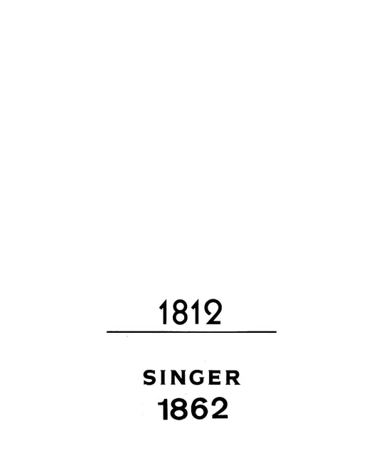 Singer 1812 - 1862 Sewing Machine Instruction Manual - User Manual - Complete User Guide - English - French - Spanish