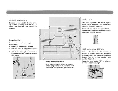 Singer 212 - 214 Mini Sewing Machine Instruction Manual - User Manual - Complete User Guide - English