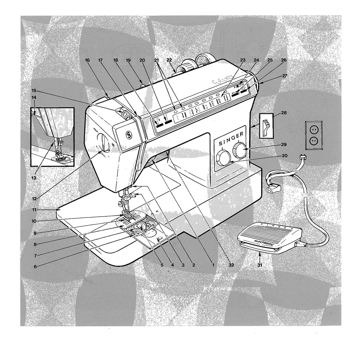 Singer 1050 Futura Sewing Machine Instruction Manual - User Manual - Complete User Guide - English