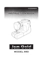 Janome 660 Jem Gold Sewing Machine Instruction Manual - User Manual - Complete User Guide - English