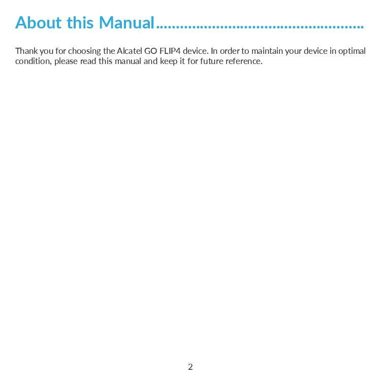 Alcatel Go Flip 4 User Manual - Instructions - User Guide - English