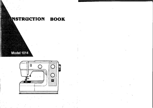 Singer 1014 Sewing Machine Instruction Manual - User Manual - Complete User Guide - English