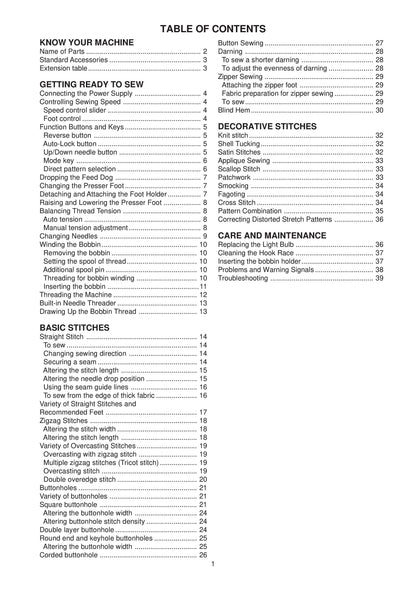 Janome DC 3050 Sewing Machine Instruction Manual - User Manual - Complete User Guide