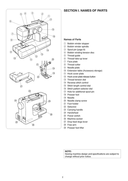 Janome 5812 Sewing Machine Instruction Manual - User Manual - Complete User Guide