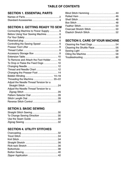 Janome HD1000 Sewing Machine Instruction Manual - User Manual - Complete User Guide - English