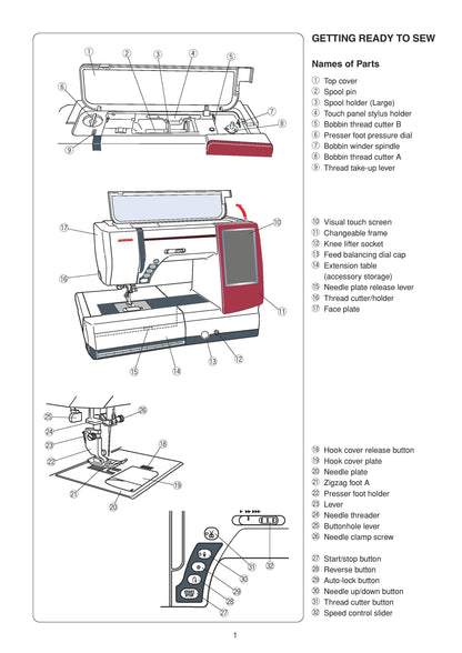 Janome 9900 Memory Craft Sewing Machine Instruction Manual - User Manual - Complete User Guide