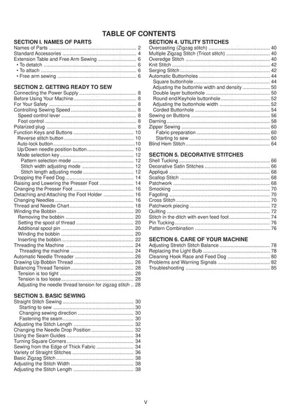 Janome DC2014 Sewing Machine Instruction Manual - User Manual - Complete User Guide