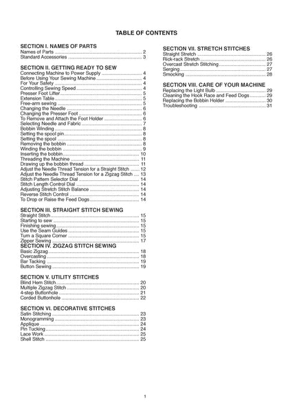 Janome 5812 Sewing Machine Instruction Manual - User Manual - Complete User Guide