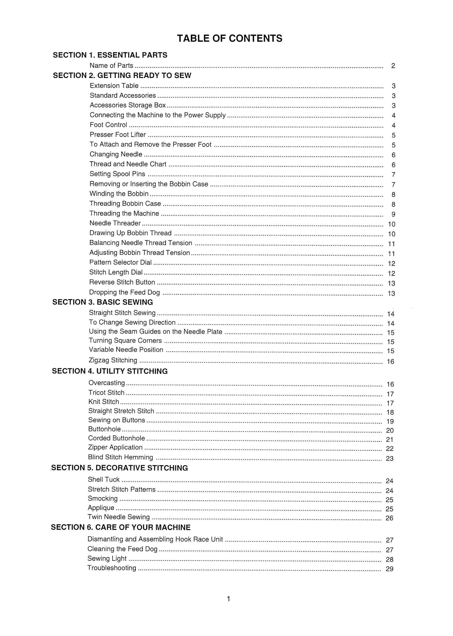 Janome 2039SN Sewing Machine Instruction Manual - User Manual - Complete User Guide