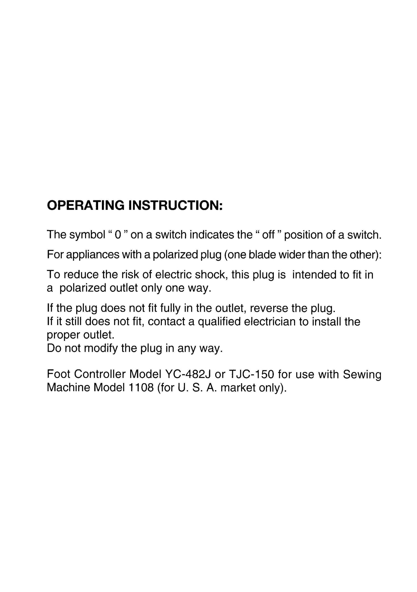 Janome 1108 Sewing Machine Instruction Manual - User Manual - Complete User Guide