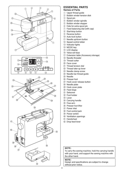 Janome TM30 Sewing Machine Instruction Manual - User Manual - Complete User Guide