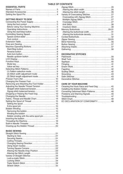 Janome TM30 Sewing Machine Instruction Manual - User Manual - Complete User Guide