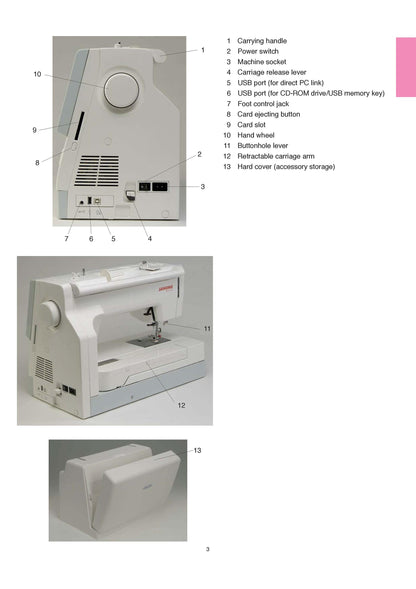 Janome 11000 Memory Craft Sewing Machine Instruction Manual - User Manual - Complete User Guide