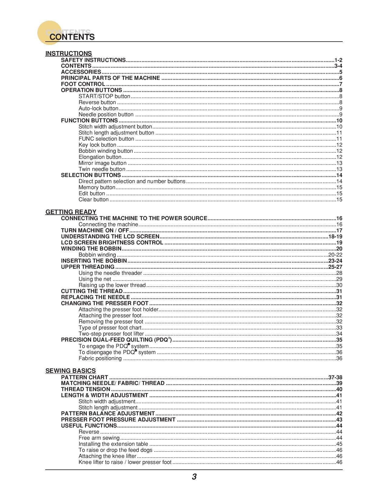 Baby Lock Quest PLUS BLQ2-PL Sewing Machine Instruction Manual - User Manual - Complete User Guide - English