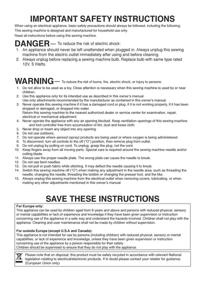 Janome S7330 Sewing Machine Instruction Manual - User Manual - Complete User Guide