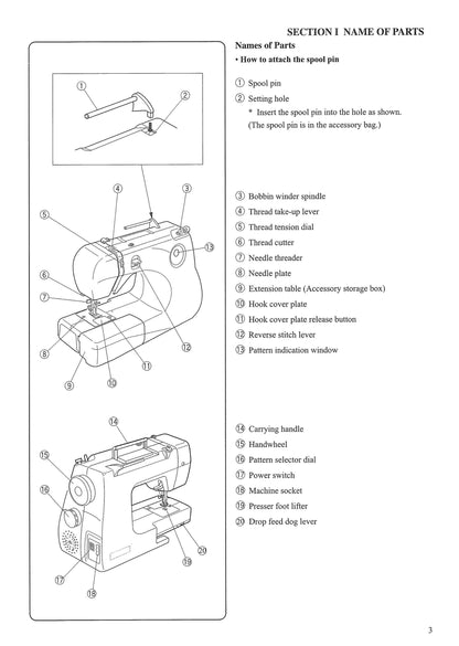 Janome 661 JemGold 2 Sewing Machine Instruction Manual - User Manual - Complete User Guide