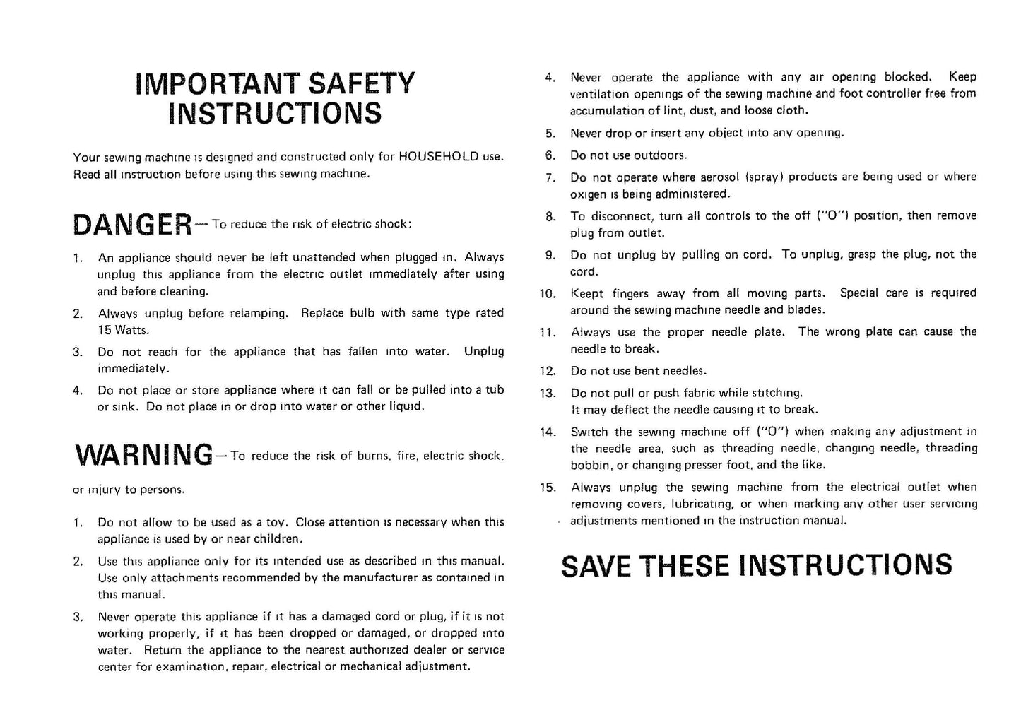 Janome 203 MyLock Sewing Machine Instruction Manual - User Manual - Complete User Guide