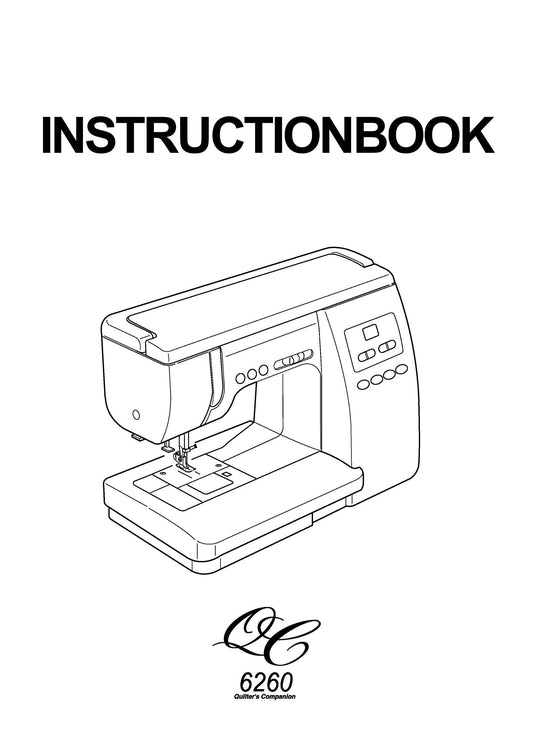 Janome QC6260 - 6260 Sewing Machine Instruction Manual - User Manual - Complete User Guide