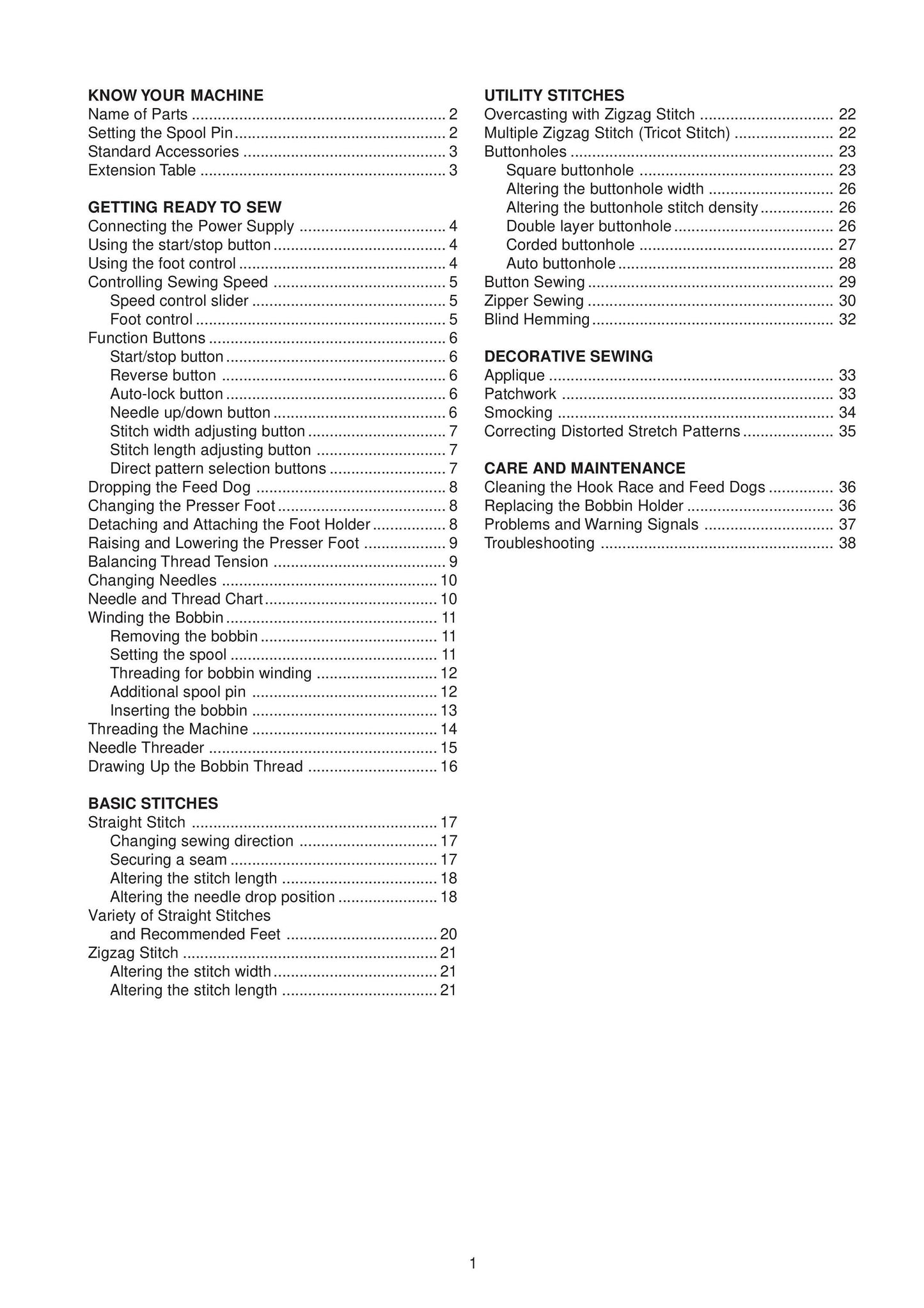 Janome AQS2009 Sewing Machine Instruction Manual - User Manual - Complete User Guide