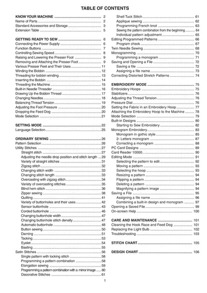 Janome 9700 Memory Craft Sewing Machine Instruction Manual - User Manual - Complete User Guide