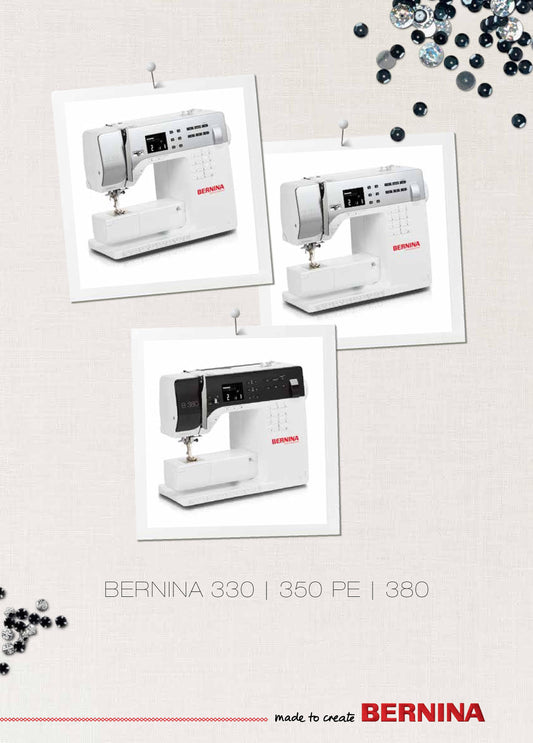 BERNINA 330 - 350 PE - 350 SE - 380 Sewing Machine Instruction Manual - User Manual - Complete User Guide - English