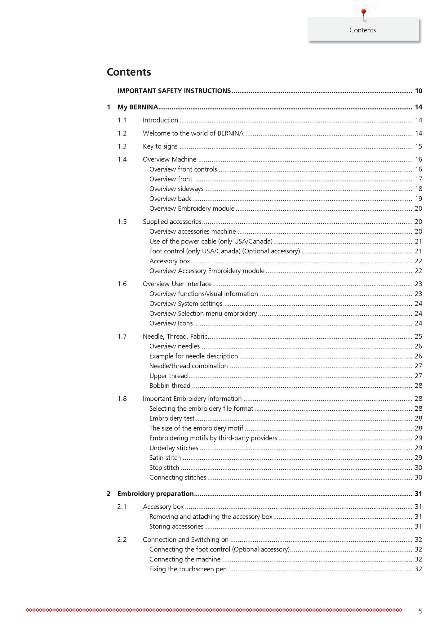 BERNINA 500  Sewing Machine Instruction Manual - User Manual - Complete User Guide - English