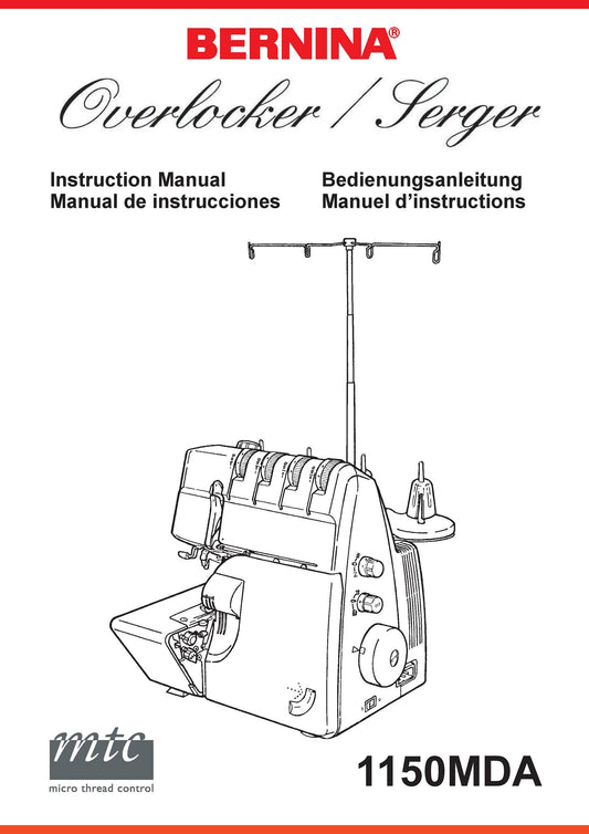 BERNINA 1150MDA  Sewing Machine Instruction Manual - User Manual - Complete User Guide - English