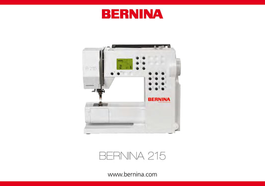 BERNINA 215 Simply Red Sewing Machine Instruction Manual - User Manual - Complete User Guide - English