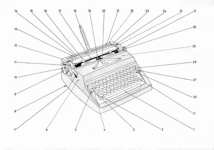 Adler Gabriele 10 25 35  Typewriter Instruction Manual - User Manual - Complete User Guide