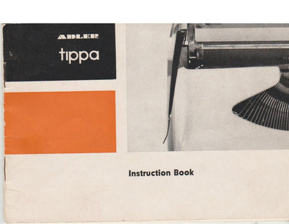 Adler-Tippa Typewriter Instruction Manual - User Manual - Complete User Guide