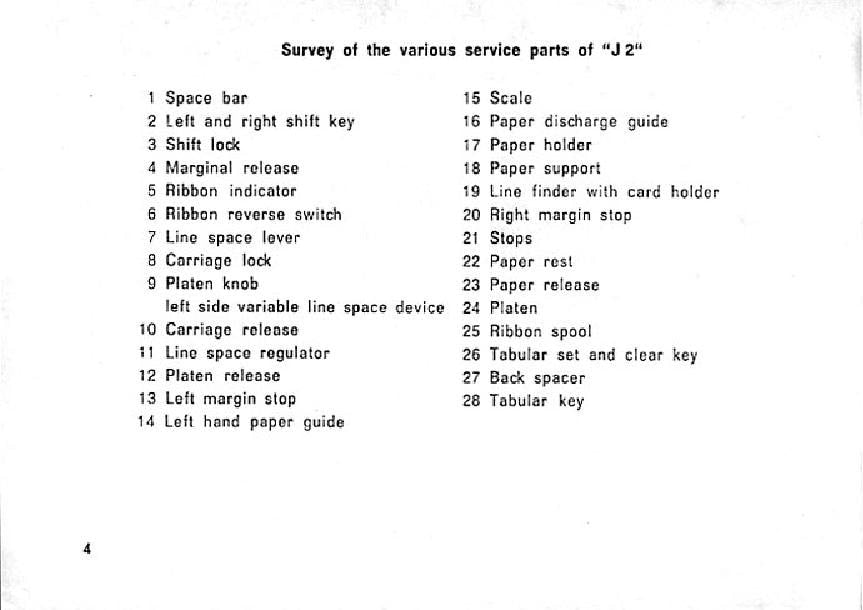 Adler J2 J4 Typewriter Instruction Manual - User Manual - Complete User Guide